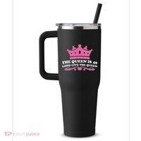 The Queen Is 40 Funny 40th Birthday 40oz Vacuum Insulated Stainless Steel Travel Tumbler thumb 2