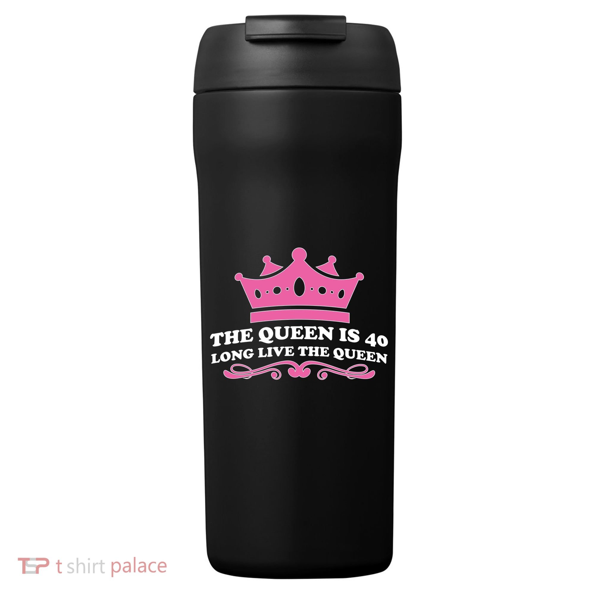 The Queen Is 40 Funny 40th Birthday 24oz Duet Stainless Steel Tumbler
