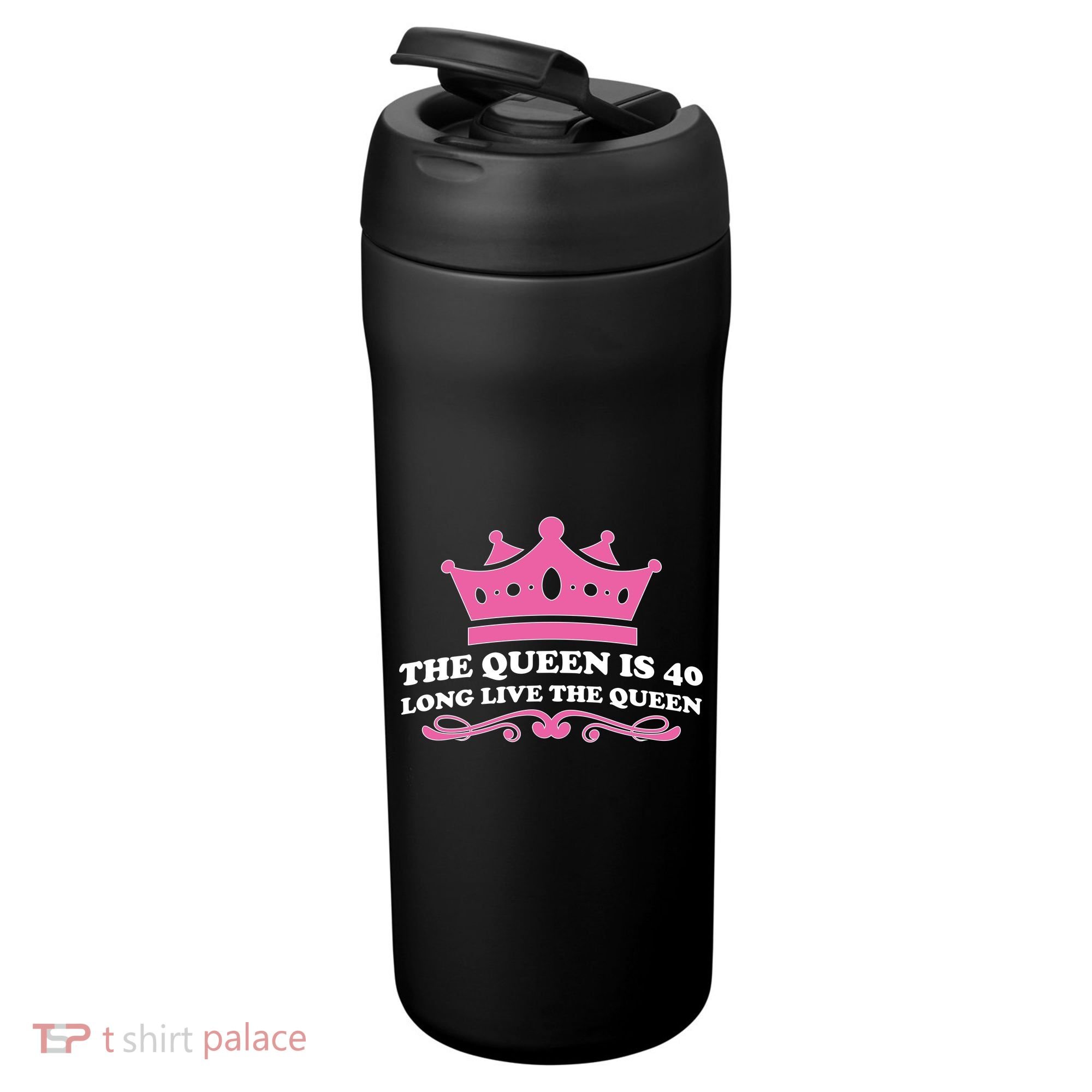 The Queen Is 40 Funny 40th Birthday 24oz Duet Stainless Steel Tumbler