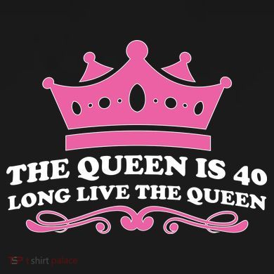 The Queen Is 40 Funny 40th Birthday Premium T-Shirt