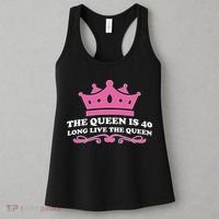 The Queen Is 40 Funny 40th Birthday Women's Tank Top thumb 3