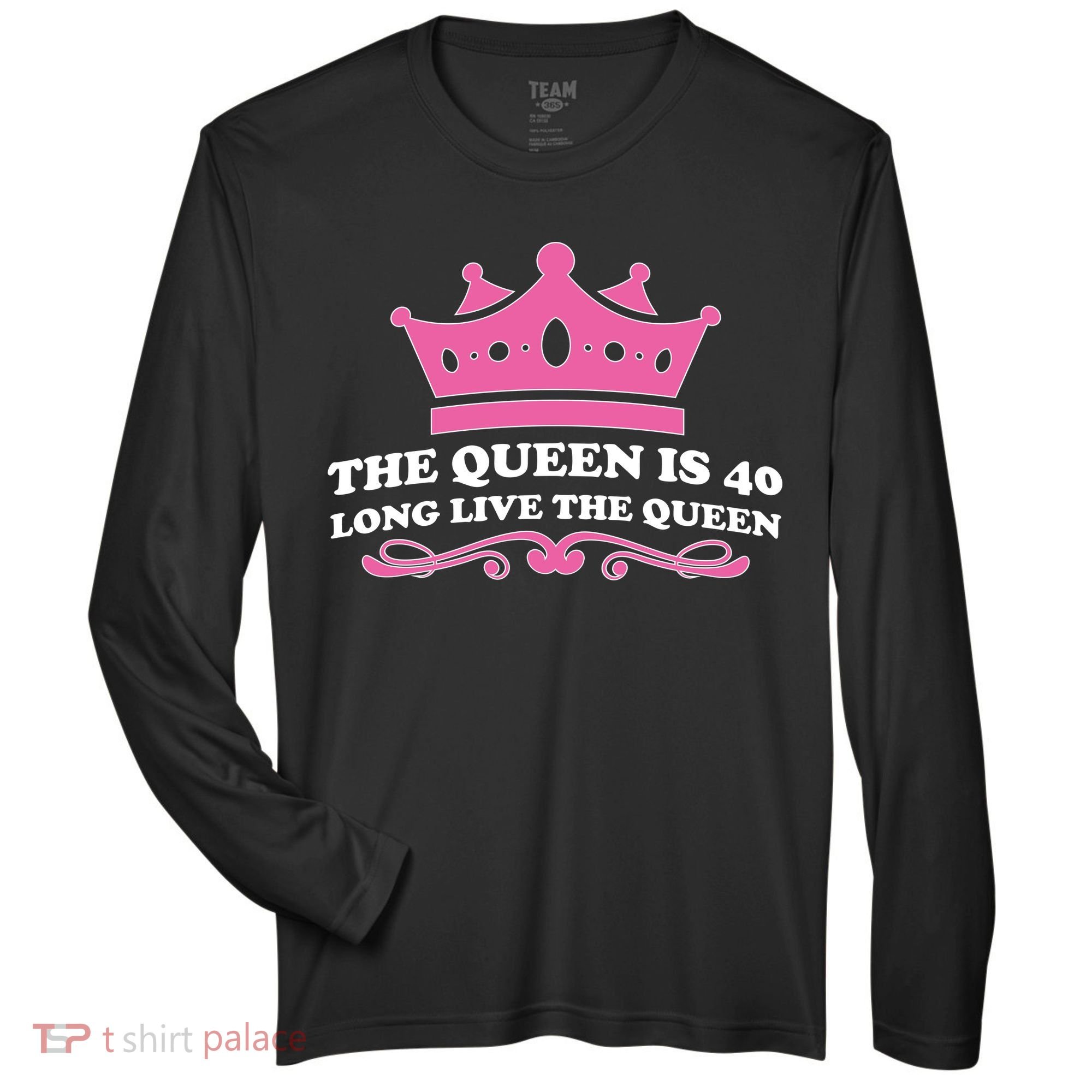 The Queen Is 40 Funny 40th Birthday Zone Performance Long-Sleeve T-Shirt