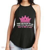 The Queen Is 40 Funny 40th Birthday Women's Perfect Tri Rocker Tank thumb 2