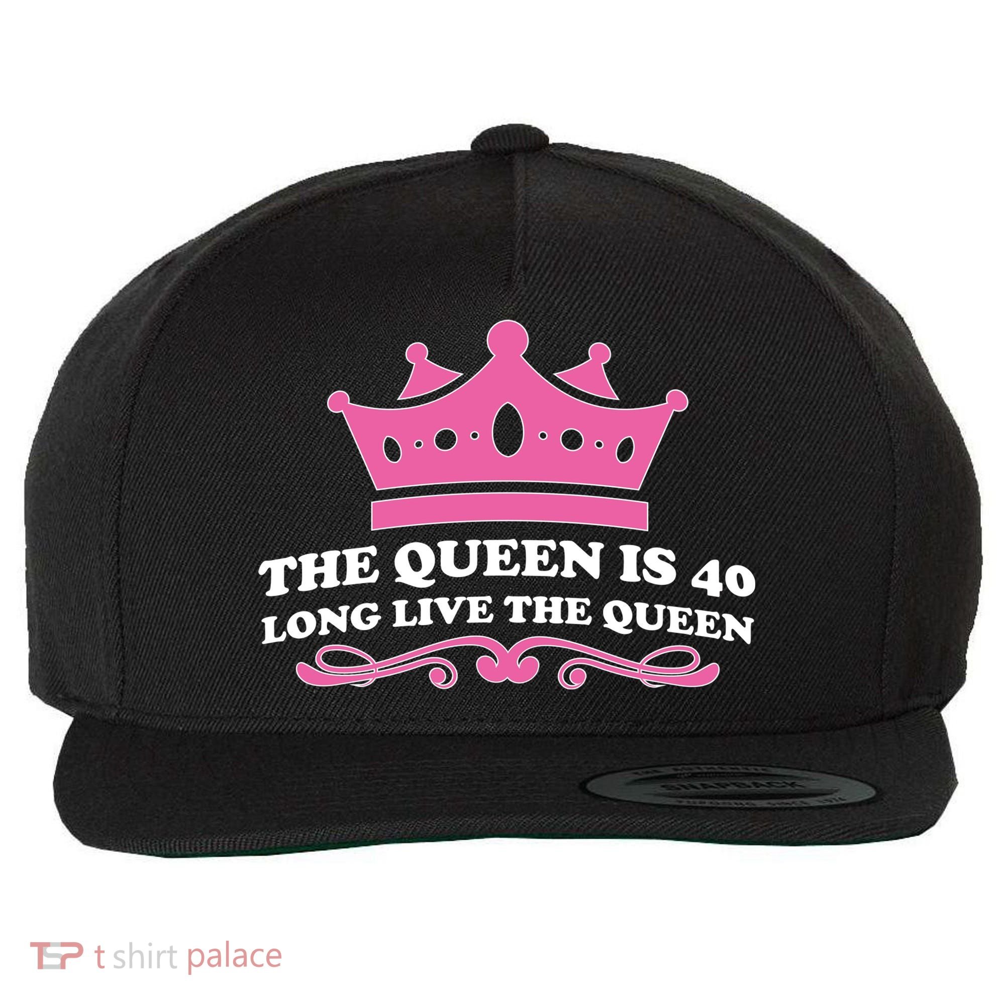 The Queen Is 40 Funny 40th Birthday Wool Snapback Cap