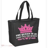 The Queen Is 40 Funny 40th Birthday Tote Bag thumb 2
