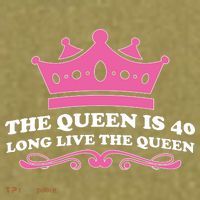 The Queen Is 40 Funny 40th Birthday Garment-Dyed Women's Muscle Tee thumb 6
