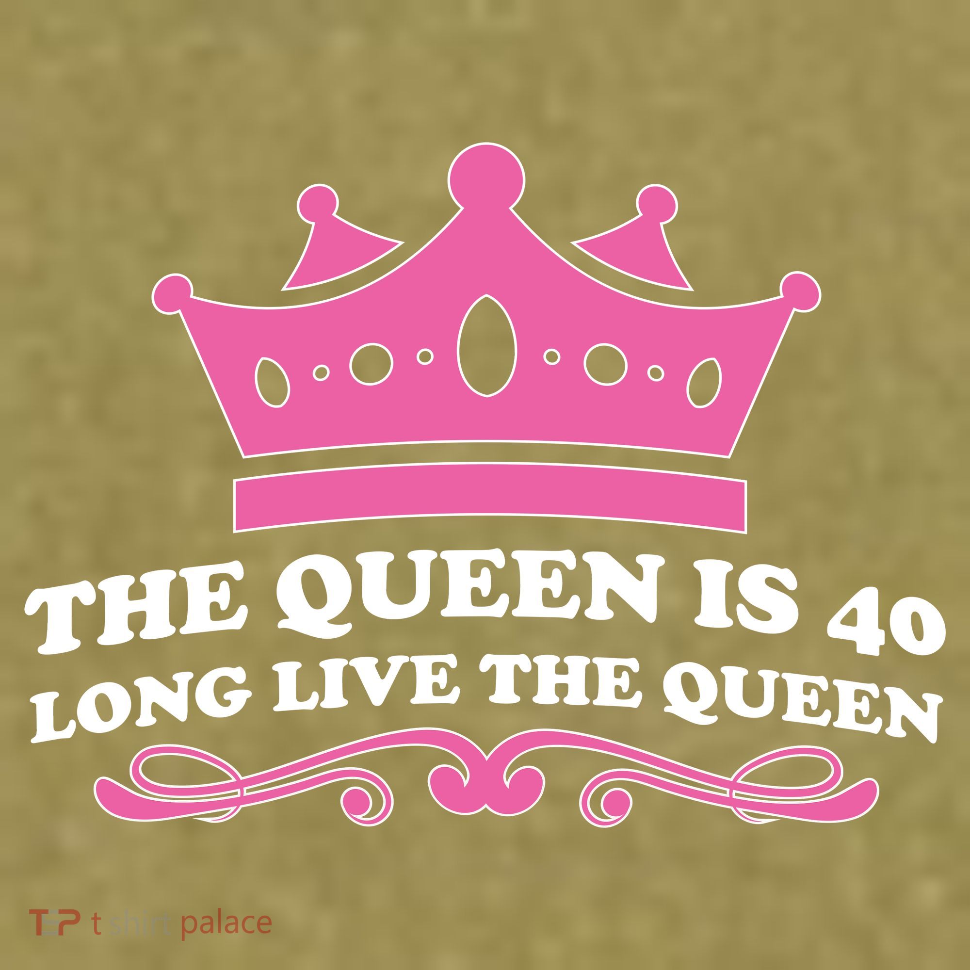 The Queen Is 40 Funny 40th Birthday Garment-Dyed Women's Muscle Tee
