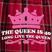 The Queen Is 40 Funny 40th Birthday Men's Flannel Plaid Pajama Pants thumb 2