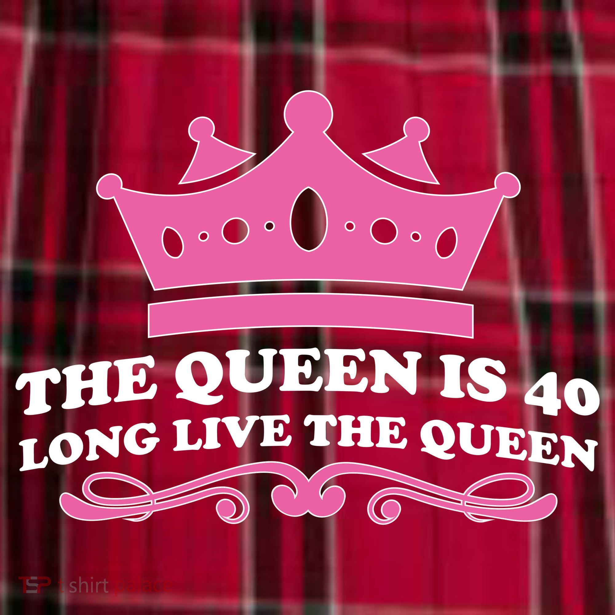 The Queen Is 40 Funny 40th Birthday Men's Flannel Plaid Pajama Pants
