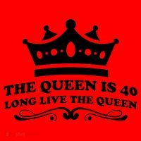 The Queen Is 40 Funny 40th Birthday Santa Hat thumb 1