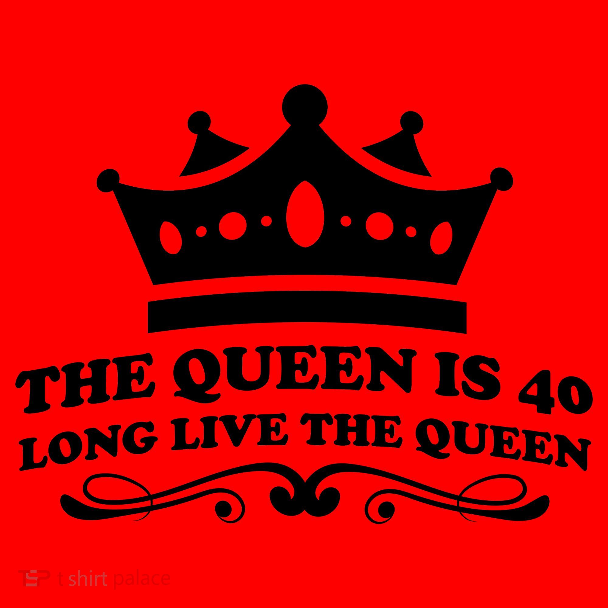 The Queen Is 40 Funny 40th Birthday Santa Hat