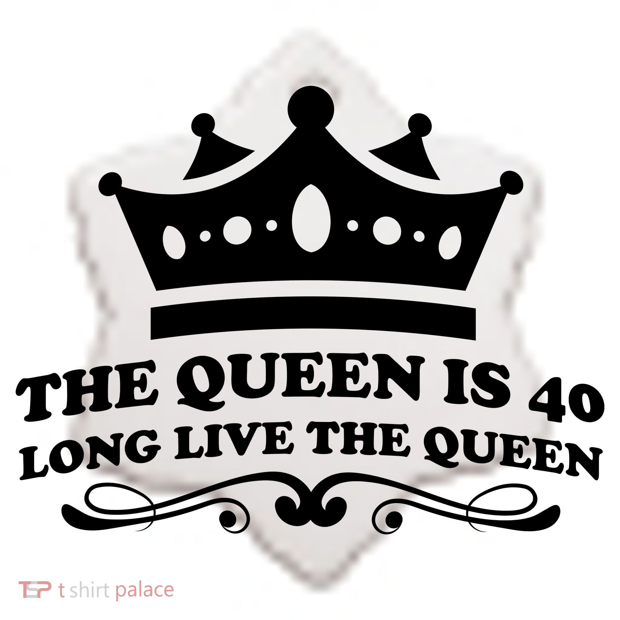 The Queen Is 40 Funny 40th Birthday Ceramic Ornament