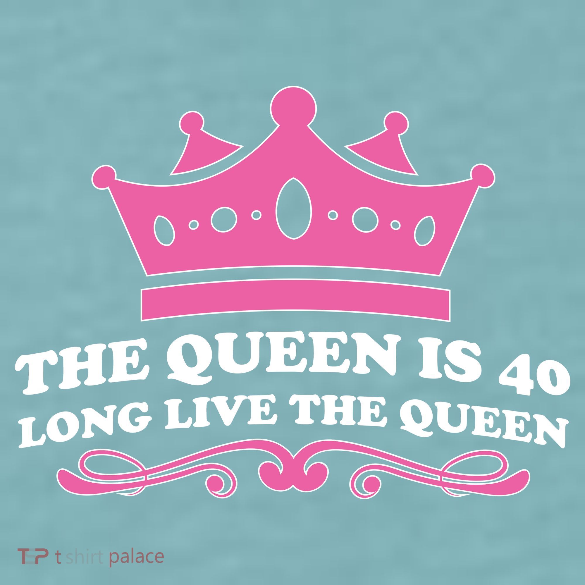 The Queen Is 40 Funny 40th Birthday Sueded Cloud Jersey T-Shirt