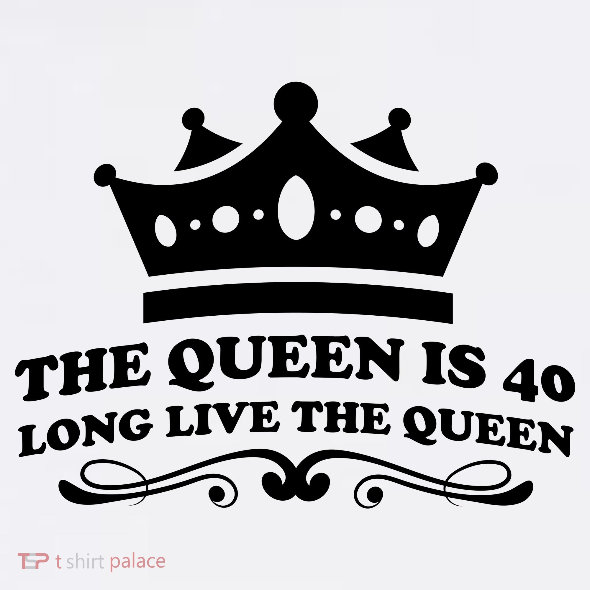 The Queen Is 40 Funny 40th Birthday Comfort Colors Garment-Dyed Hooded Sweatshirt