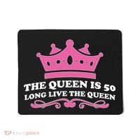 The Queen Is 50 Funny 50th Birthday Mousepad thumb 0