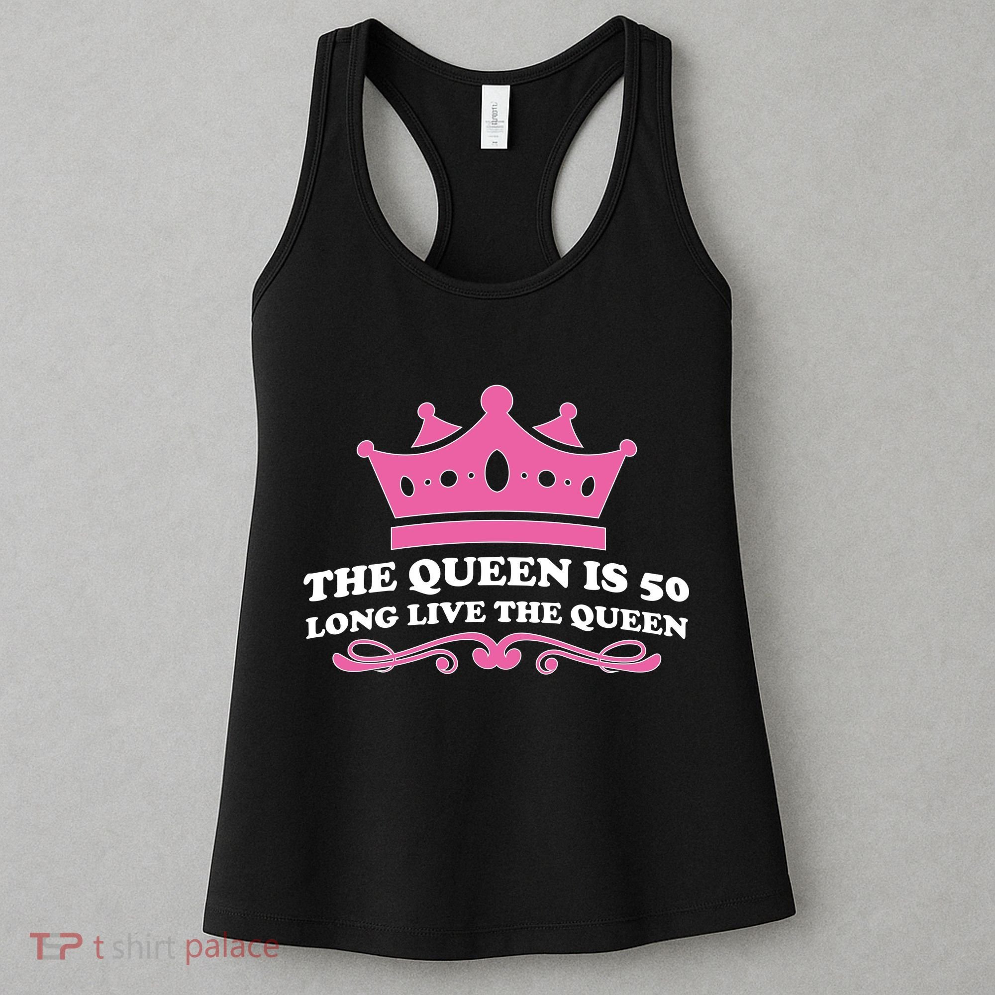 The Queen Is 50 Funny 50th Birthday Women's Tank Top