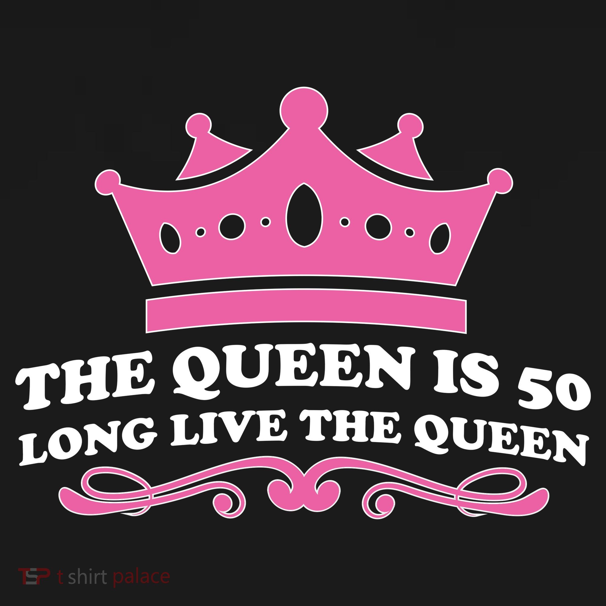 The Queen Is 50 Funny 50th Birthday Tall Hoodie