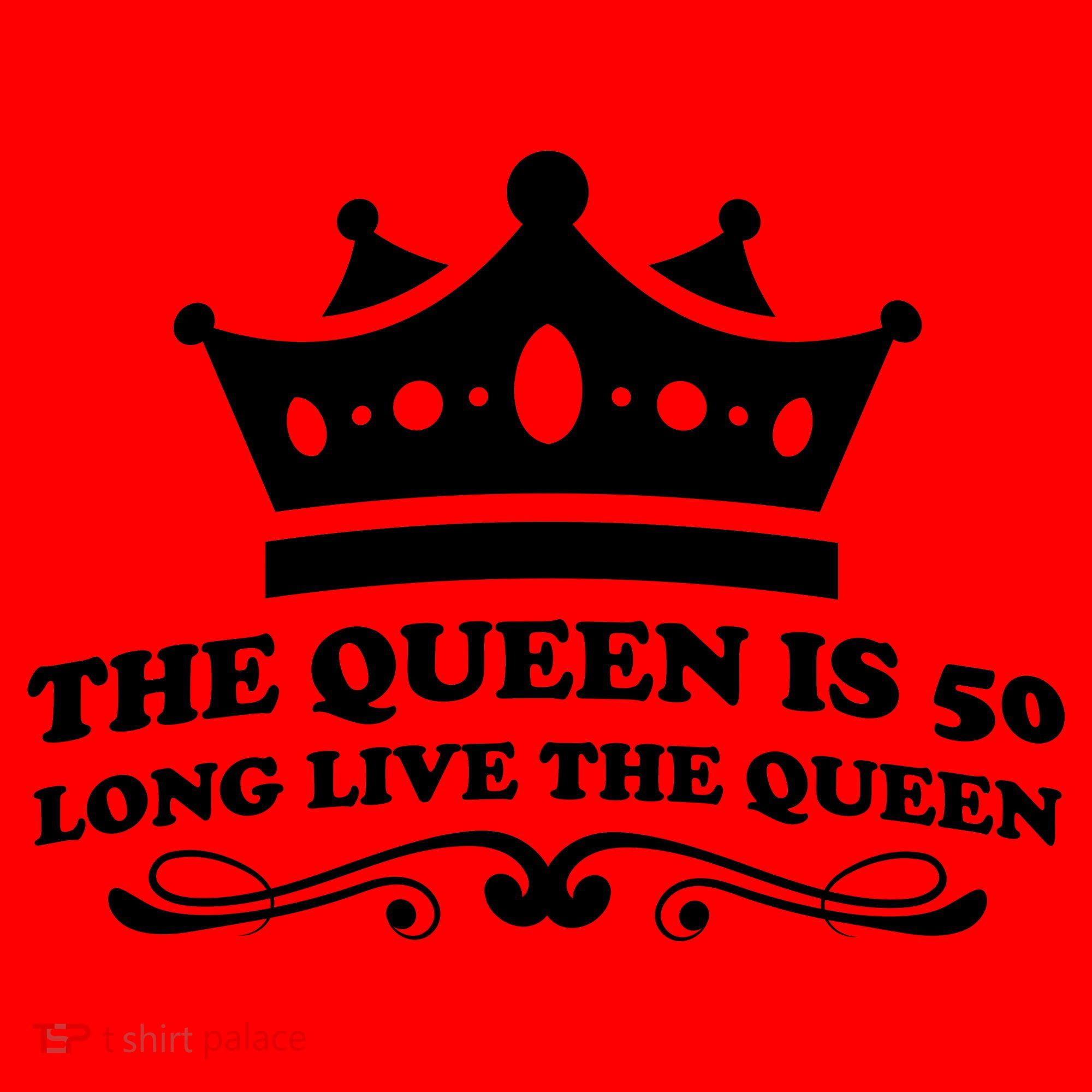 The Queen Is 50 Funny 50th Birthday Santa Hat