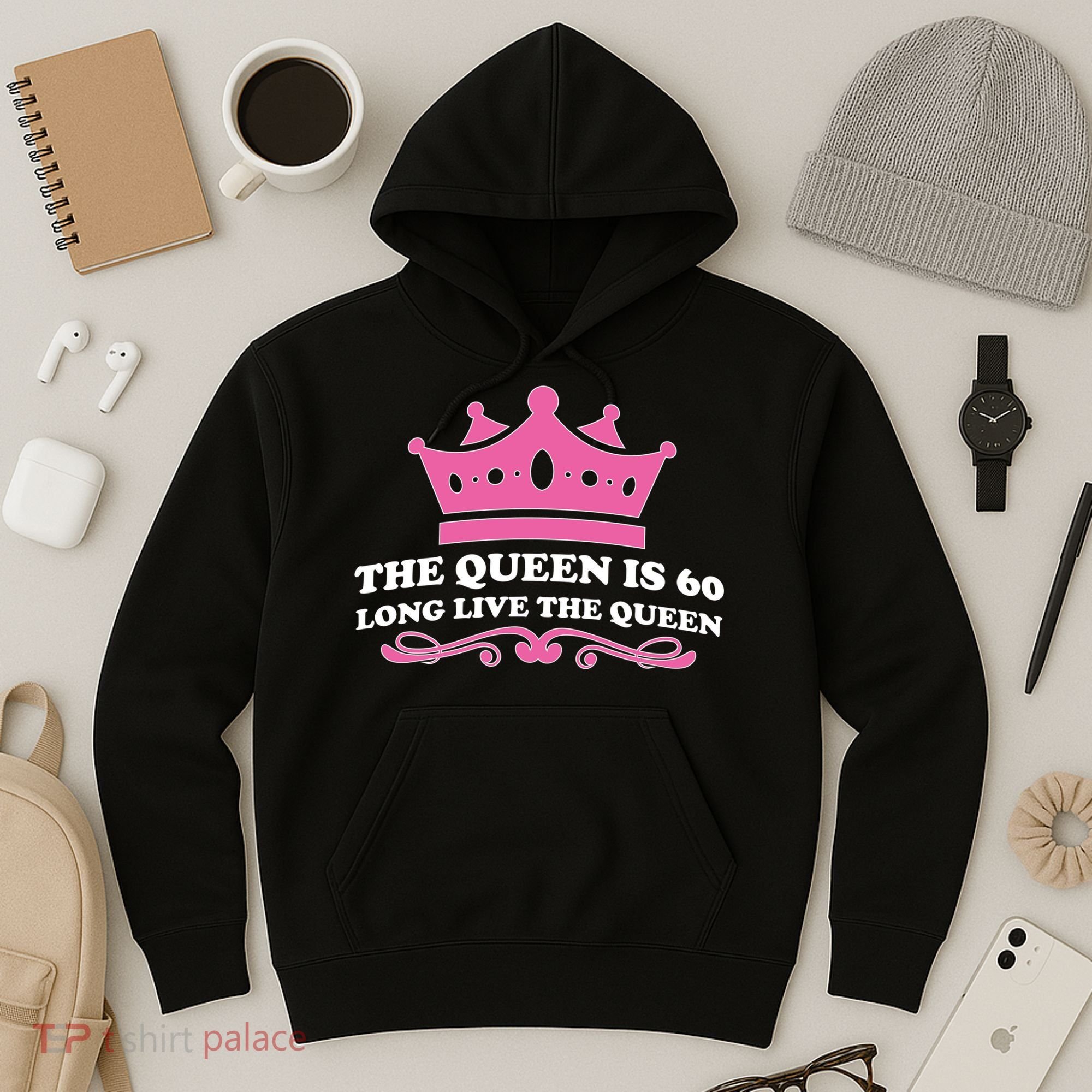 The Queen Is 60 Funny 60th Birthday Hoodie
