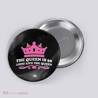 The Queen Is 60 Funny 60th Birthday Button thumb 0