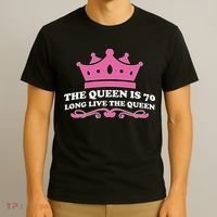 The Queen Is 70 Funny 70th Birthday T-Shirt thumb 3