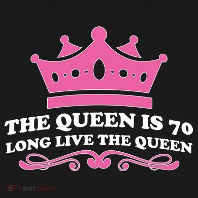 The Queen Is 70 Funny 70th Birthday V-Neck T-Shirt