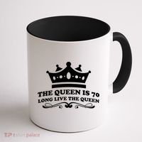 The Queen Is 70 Funny 70th Birthday Coffee Mug thumb 1