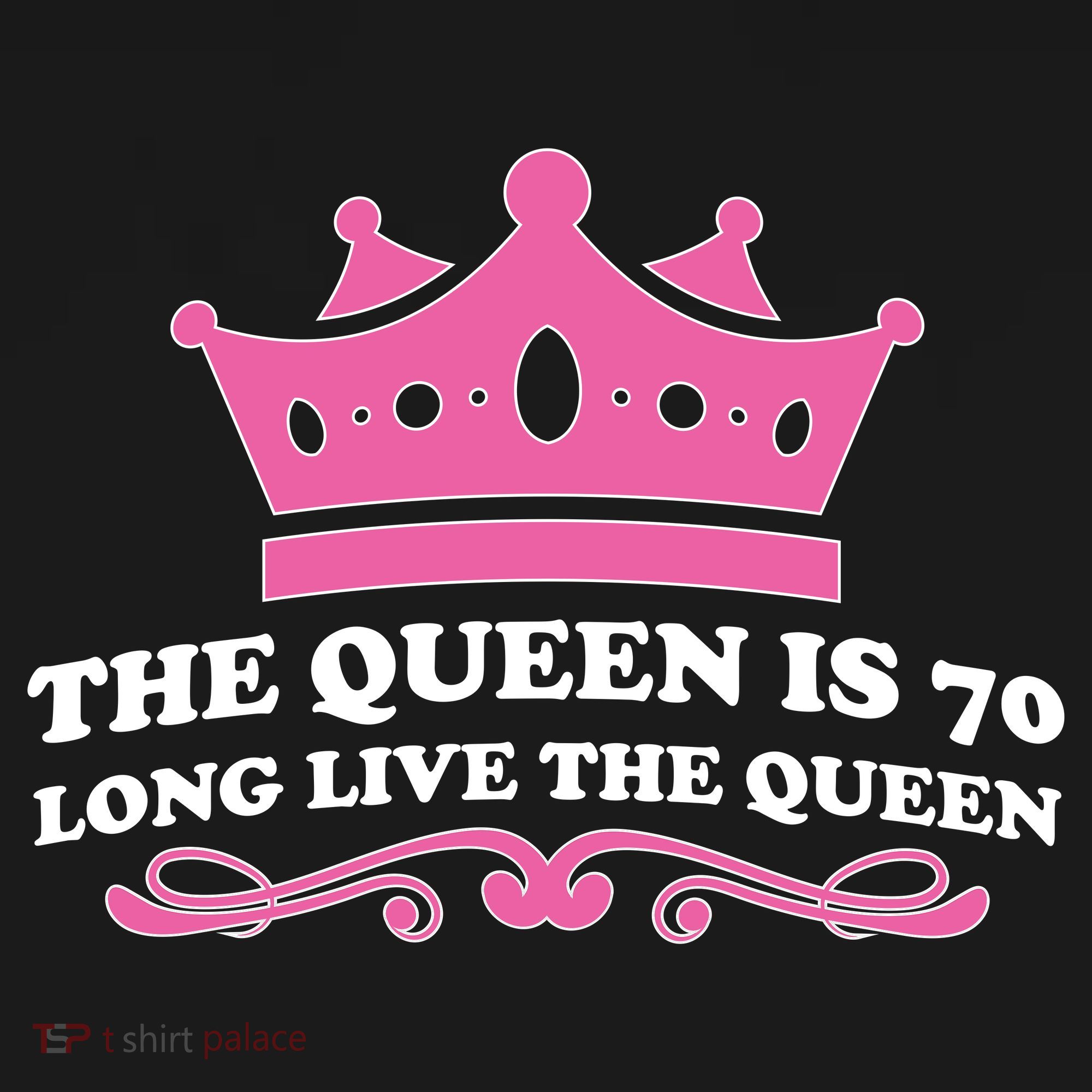 The Queen Is 70 Funny 70th Birthday Flat Bill Trucker Hat