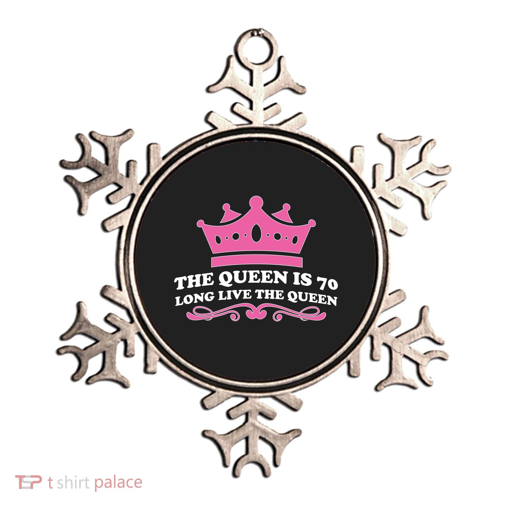 The Queen Is 70 Funny 70th Birthday Ornament