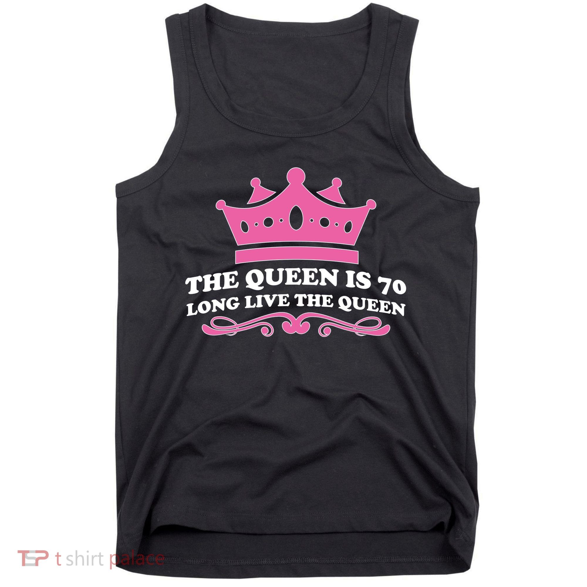 The Queen Is 70 Funny 70th Birthday Tank Top