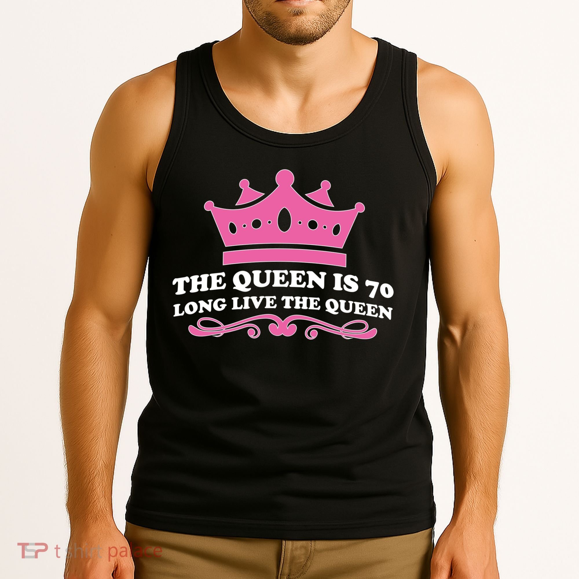 The Queen Is 70 Funny 70th Birthday Tank Top