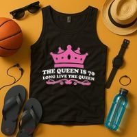 The Queen Is 70 Funny 70th Birthday Tank Top thumb 4