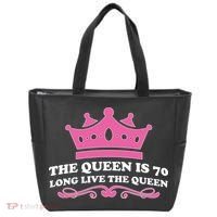 The Queen Is 70 Funny 70th Birthday Tote Bag thumb 0