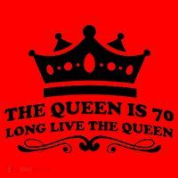The Queen Is 70 Funny 70th Birthday Santa Hat thumb 1