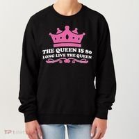 The Queen Is 80 Funny 80th Birthday Women's Sweatshirt thumb 0