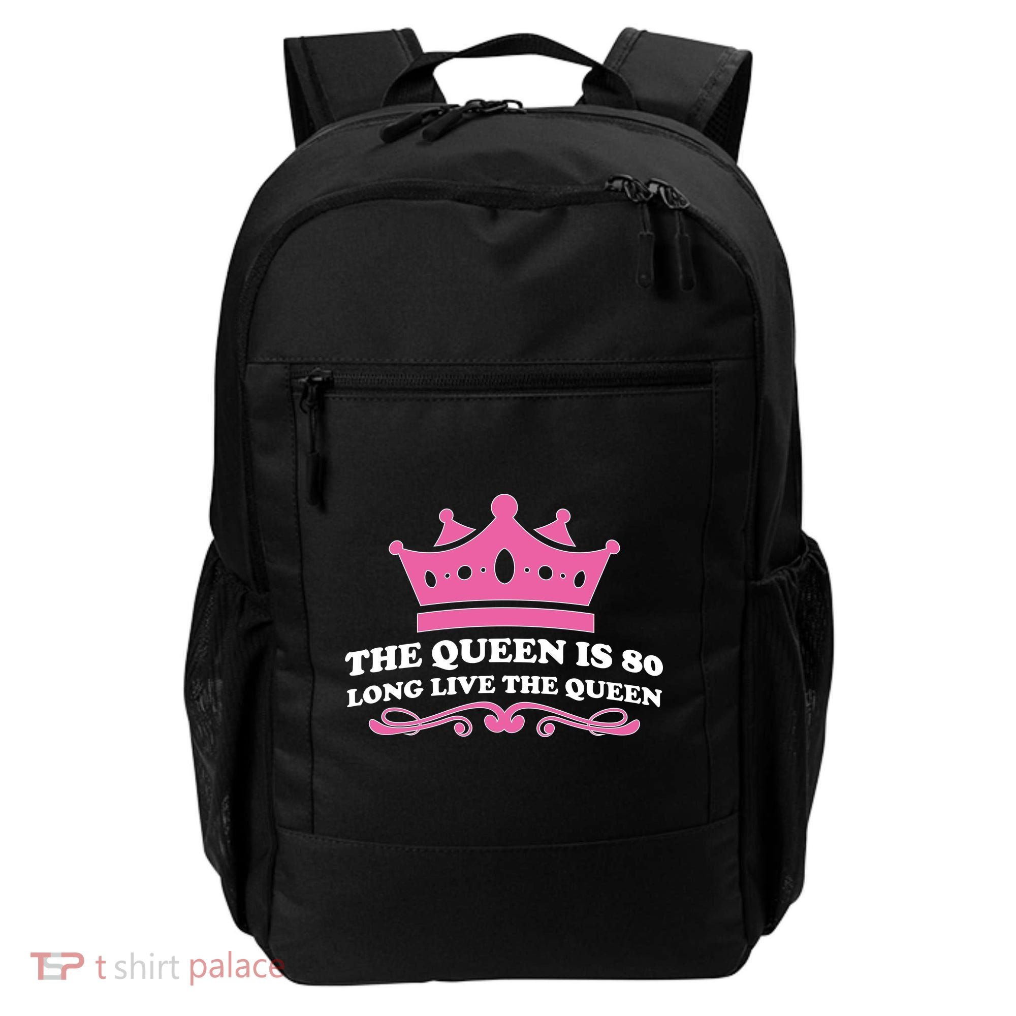 The Queen Is 80 Funny 80th Birthday Backpack