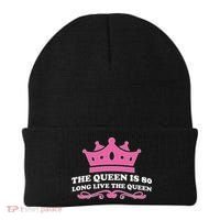 The Queen Is 80 Funny 80th Birthday Beanie thumb 0