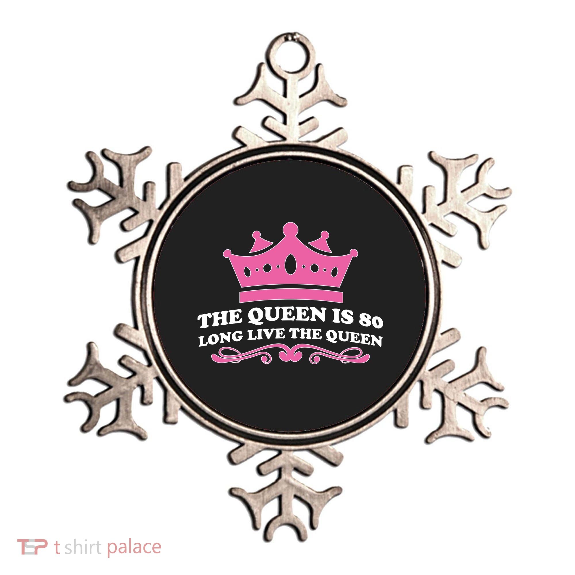 The Queen Is 80 Funny 80th Birthday Ornament