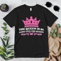 The Queen Is 80 Funny 80th Birthday Premium T-Shirt thumb 2