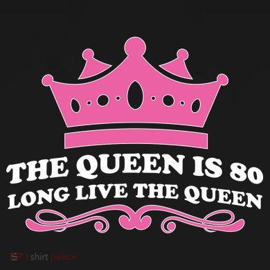 The Queen Is 80 Funny 80th Birthday Premium T-Shirt