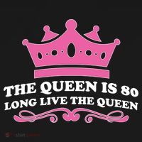 The Queen Is 80 Funny 80th Birthday Premium T-Shirt thumb 3