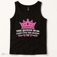 The Queen Is 80 Funny 80th Birthday Tank Top thumb 2
