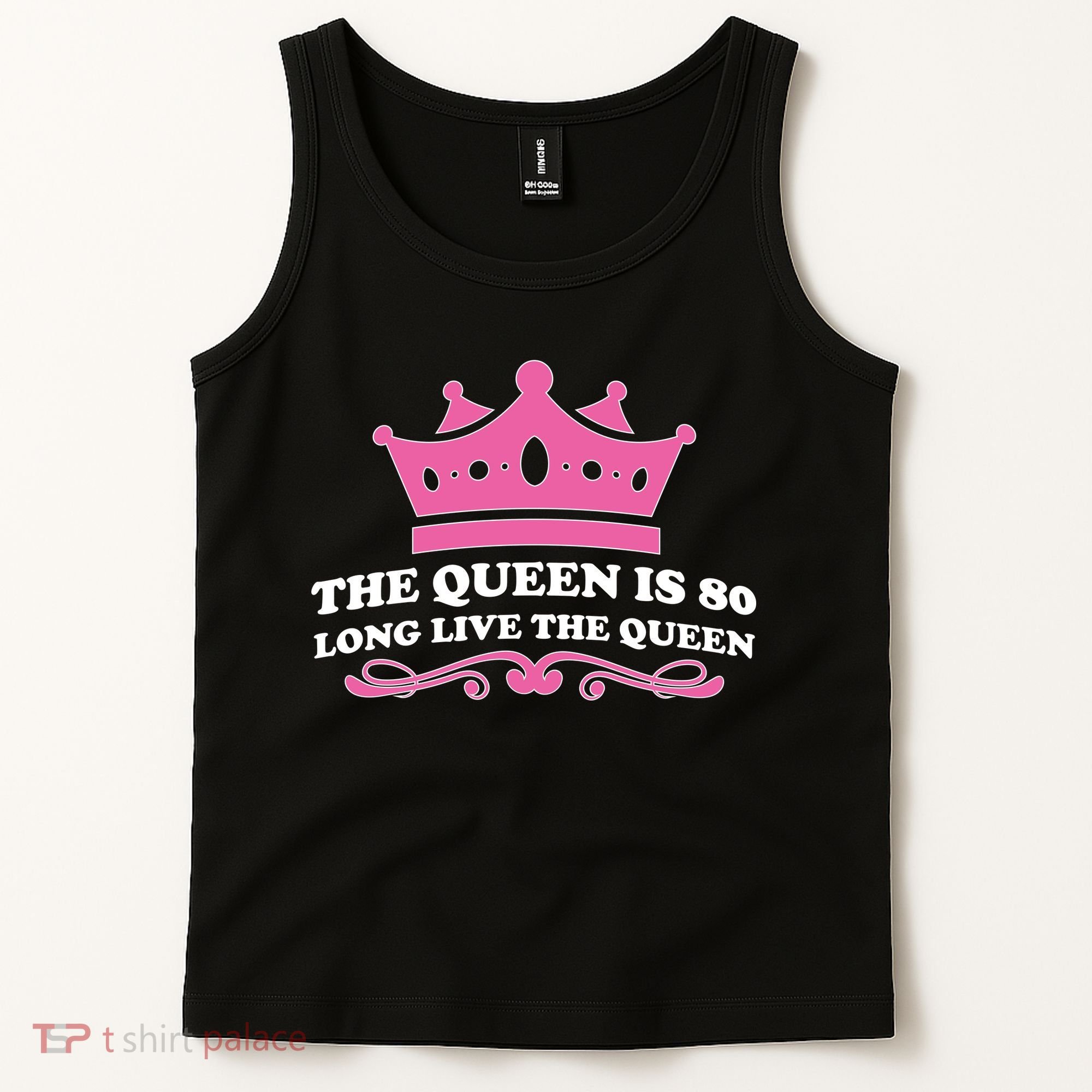 The Queen Is 80 Funny 80th Birthday Tank Top