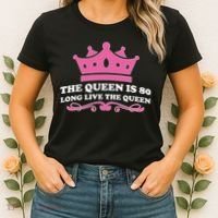 The Queen Is 80 Funny 80th Birthday Women's T-Shirt thumb 2