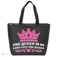The Queen Is 80 Funny 80th Birthday Tote Bag thumb 0