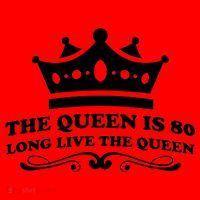 The Queen Is 80 Funny 80th Birthday Santa Hat thumb 1