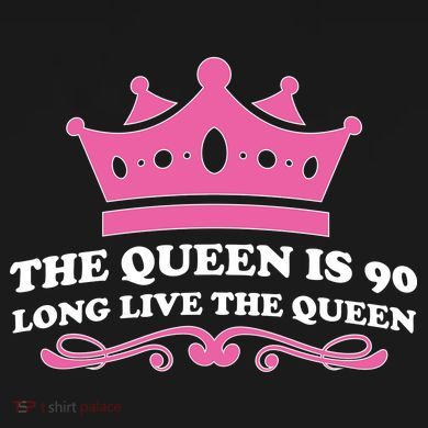 The Queen Is 90 Funny 90th Birthday Button