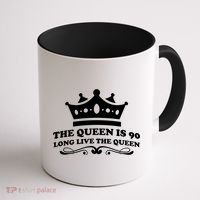 The Queen Is 90 Funny 90th Birthday Coffee Mug thumb 1