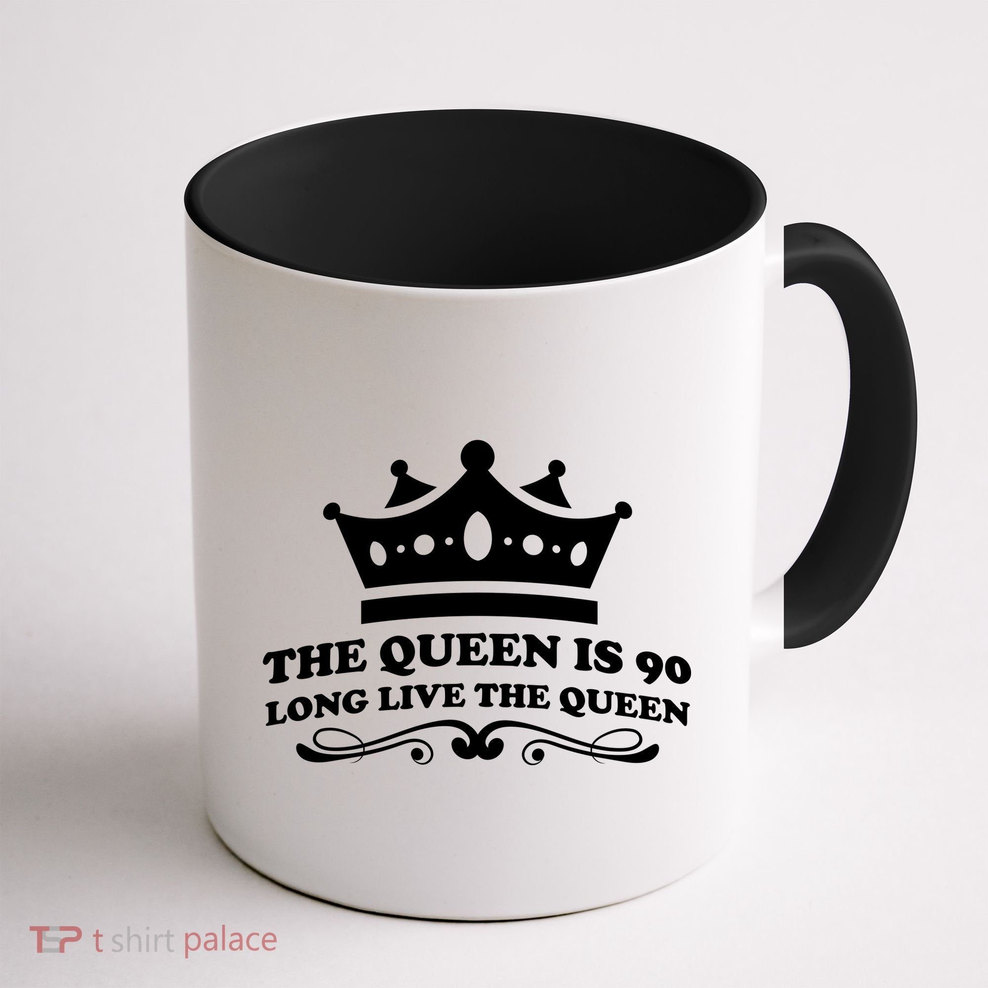 The Queen Is 90 Funny 90th Birthday Coffee Mug