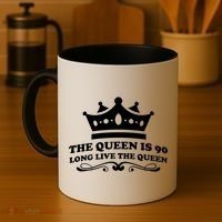 The Queen Is 90 Funny 90th Birthday Coffee Mug thumb 4